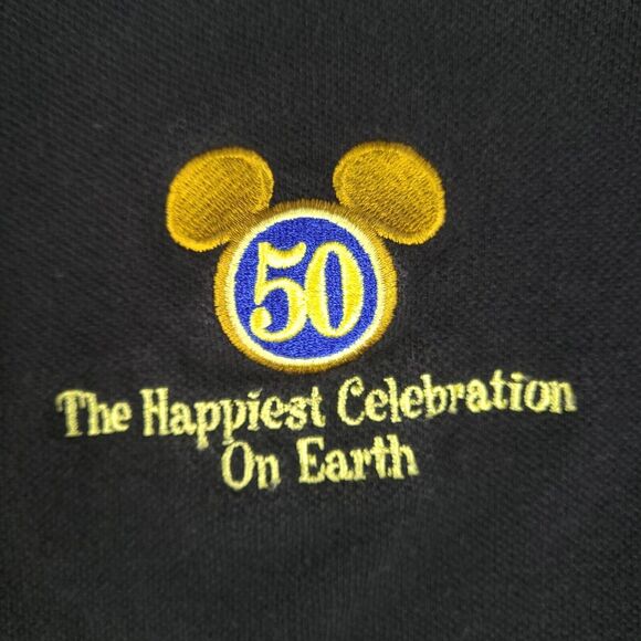 Walt Disney World Polo Shirt Adult Medium 50 Years Happiest Celebration On Earth - Picture 3 of 13
